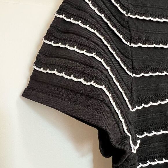 Michael Kors Scalloped-Stripe Sweater Dress - Picture 9 of 14